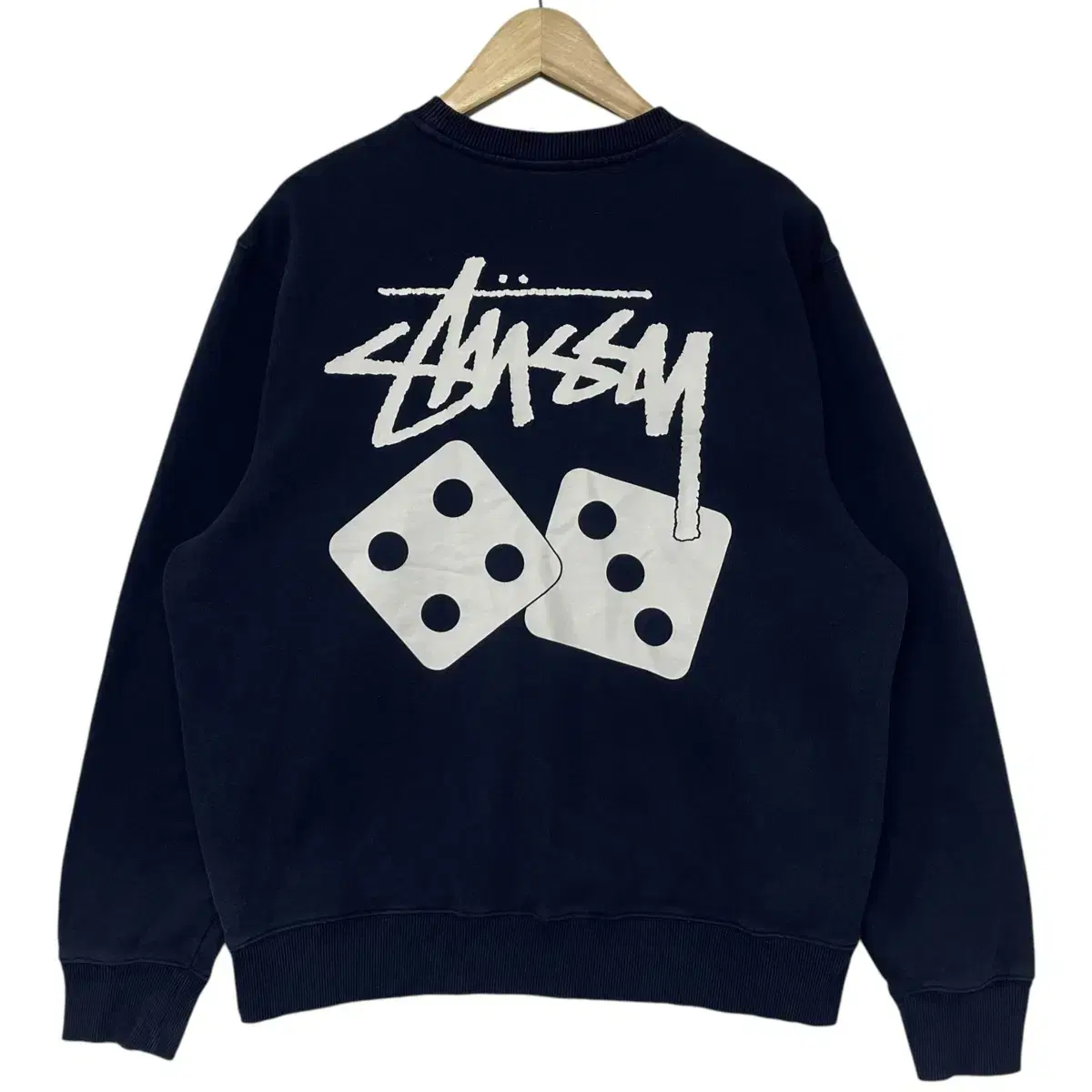 스투시 Stussy 다이스 크루넥 맨투맨 네이비