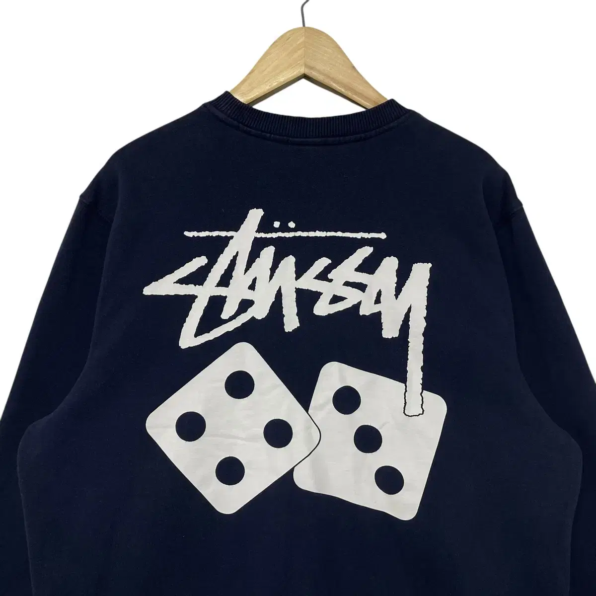 스투시 Stussy 다이스 크루넥 맨투맨 네이비