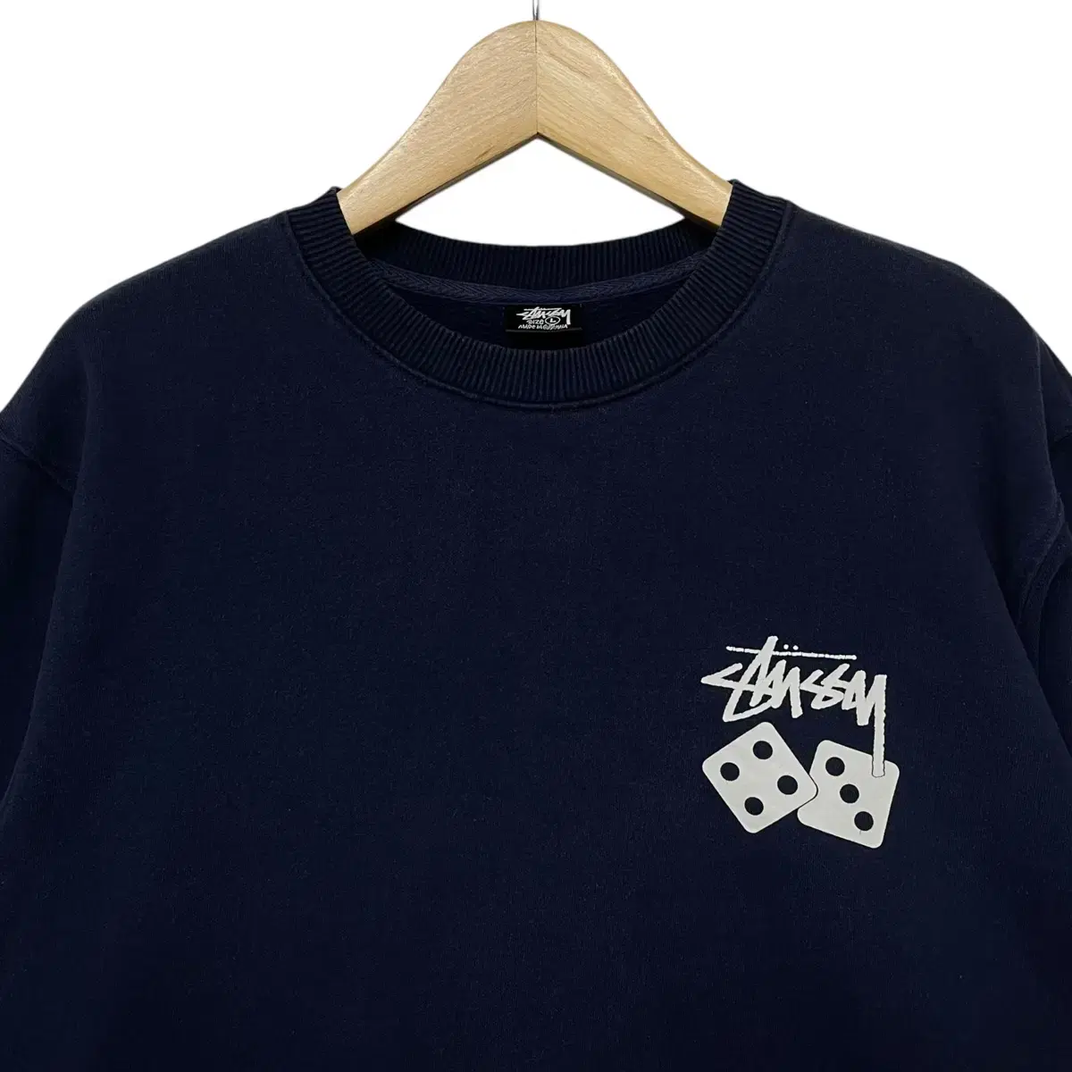 스투시 Stussy 다이스 크루넥 맨투맨 네이비