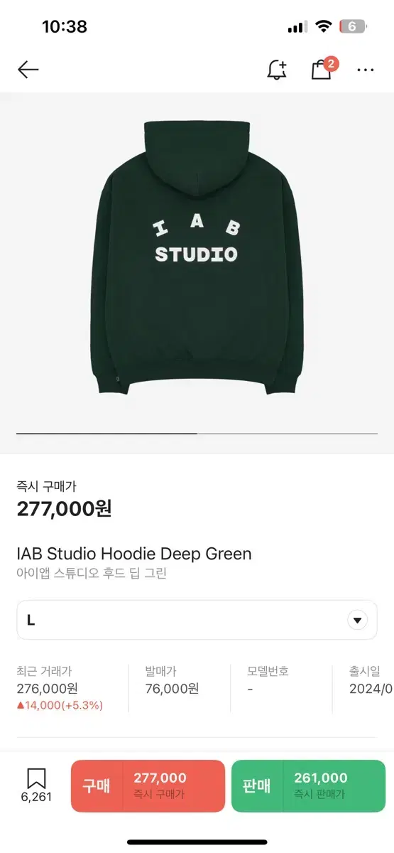 iappstudio hoodie deep green L sells