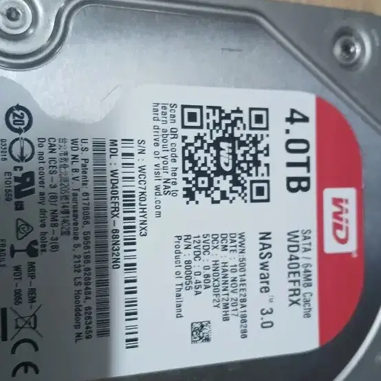 부품용 HDD ...4TB