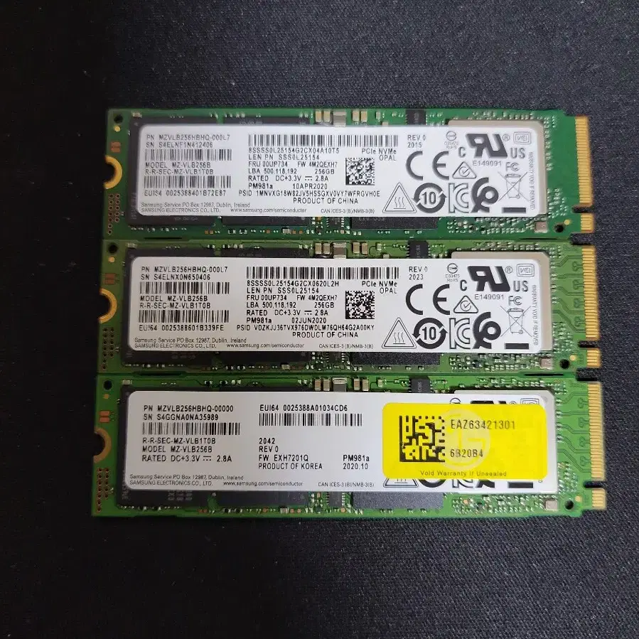 삼성 NVME SSD PM981A 256GB