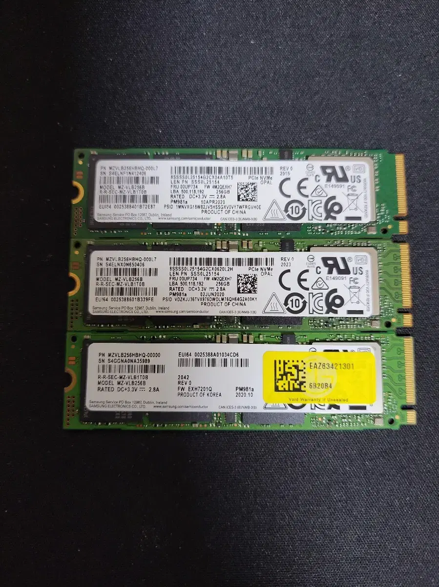 삼성 NVME SSD PM981A 256GB