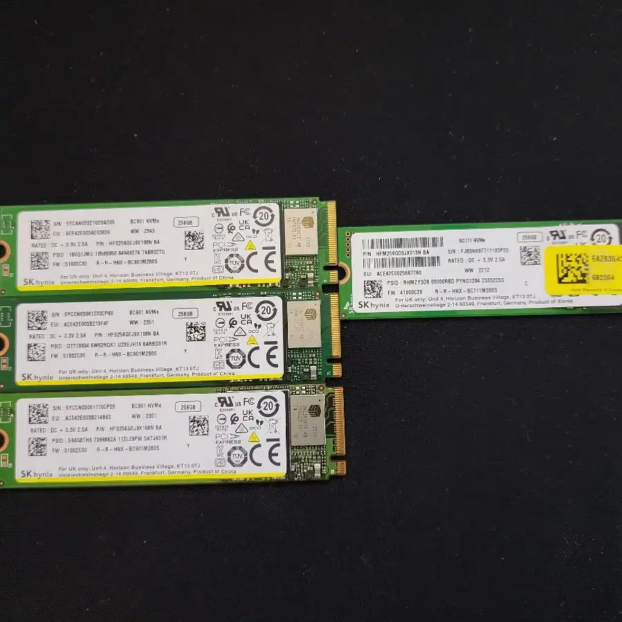 하이닉스 NVME SSD 256GB 두종류