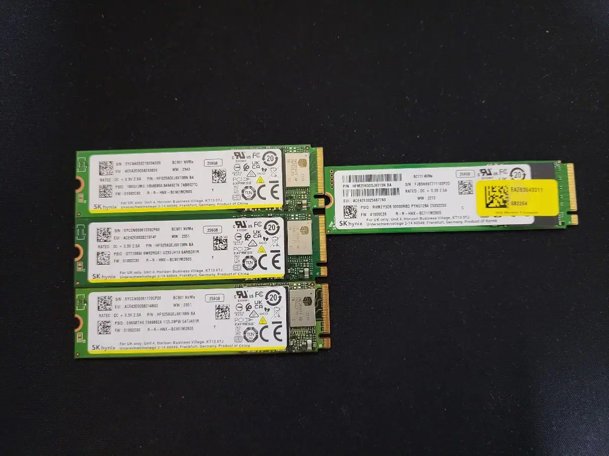 하이닉스 NVME SSD 256GB 두종류