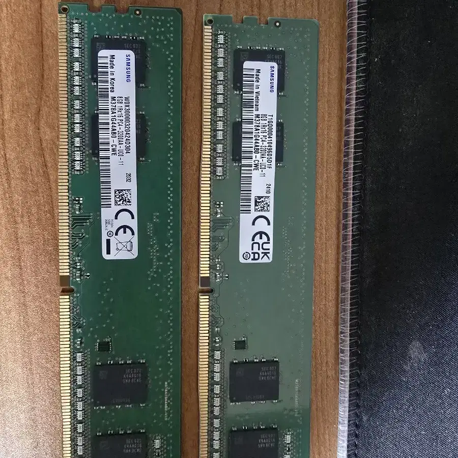 삼성 ddr4 3200mhz 8gb 2개팝니다