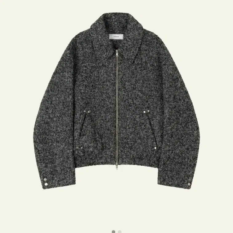 웨이비니스 리벳 울 블루종 Boucle Gray 2size