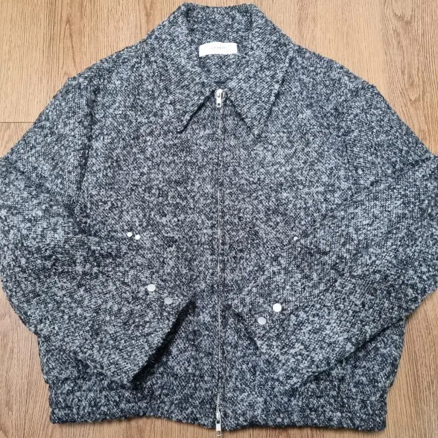 웨이비니스 리벳 울 블루종 Boucle Gray 2size