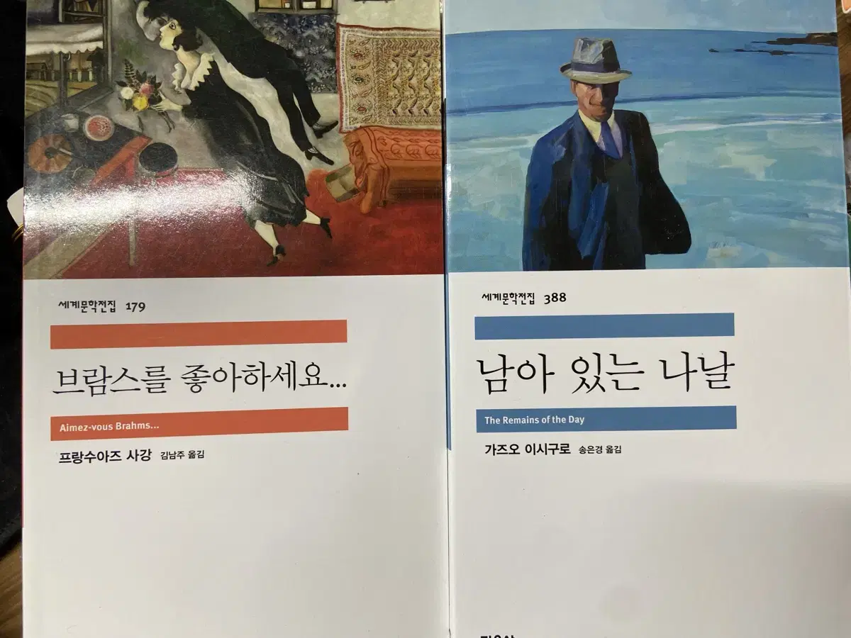 [급처분, 새 책] 민음사 도서 남아 있는 나날, 브람스를 좋아하세요 새