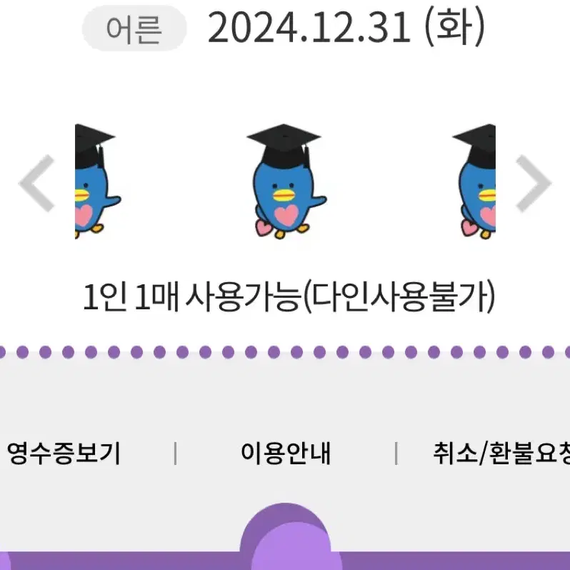 12/31 롯데월드 매직패스 5회권 2장