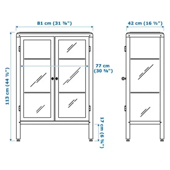이케아 유리도어수납장