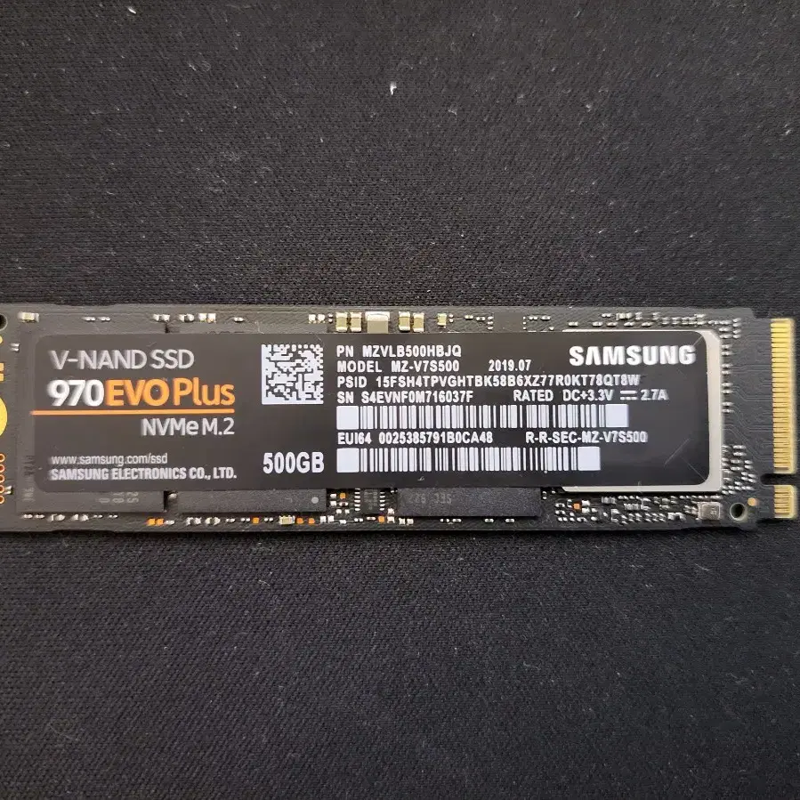 삼성 NVME SSD 970EVO PLUS 500GB