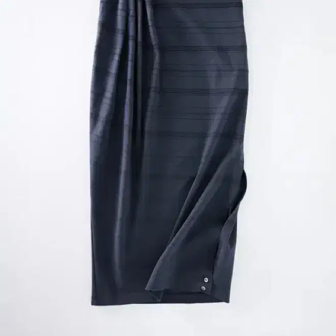 울리카 Curtain long skirt (navy / stripe) s