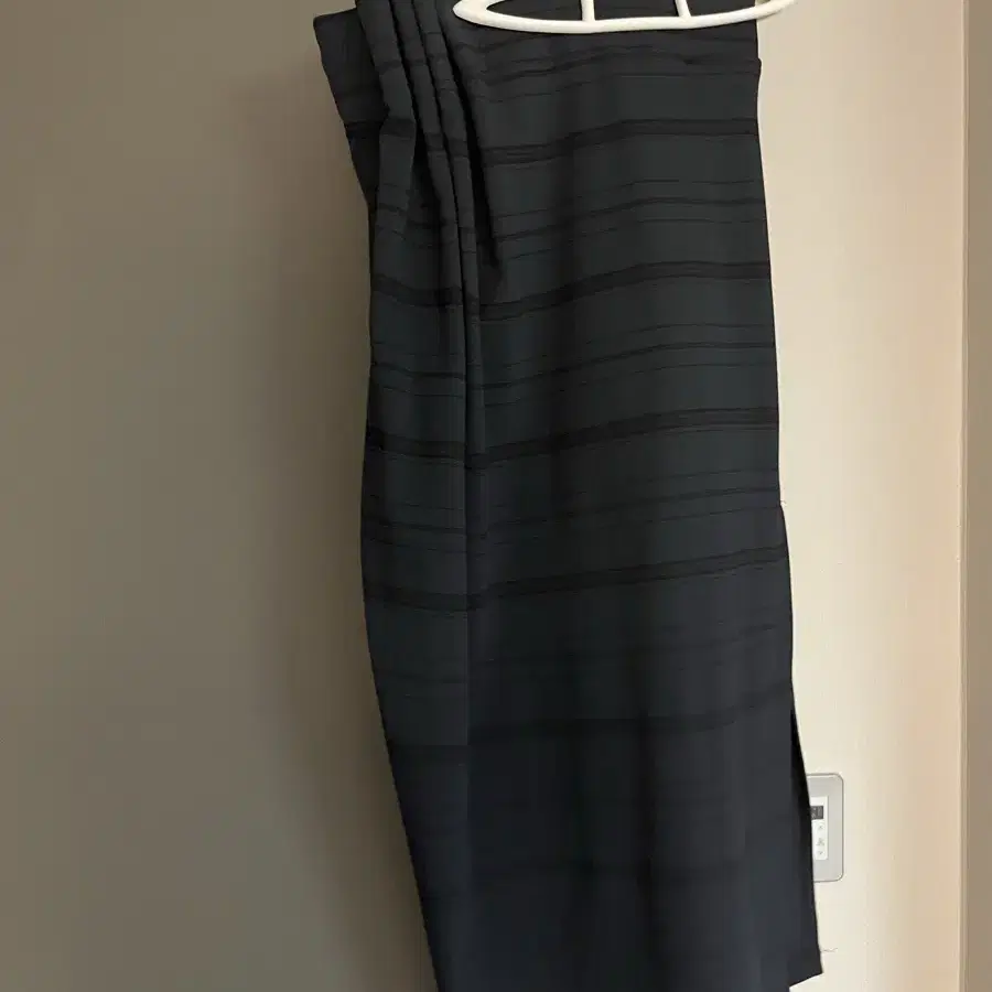 울리카 Curtain long skirt (navy / stripe) s