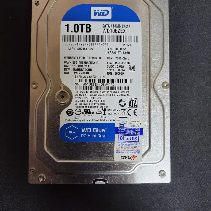 컴퓨터 데스크탑 하드 hdd WD 1TB 7200RPM