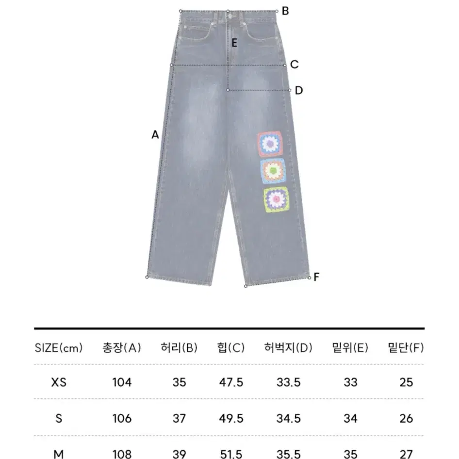 로씨로씨 X 그래피커스 Crochet Jeans [MIDDLE BLUE]