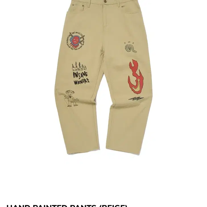 (판매) 위캔더스 HAND PAINTED PANTS (BEIGE)-L