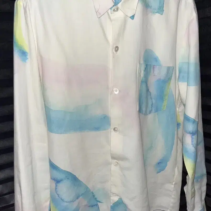 아워레가시 cotton wool watercolor shirt 48사이즈