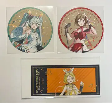 MIKU EXPO 코스터 하츠네 미쿠 MEIKO 티켓 카드 카가미네 린
