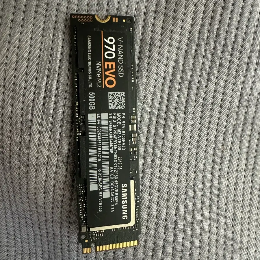 SAMSUNG 970Evo m.2 SSD 500GB 판매합니다