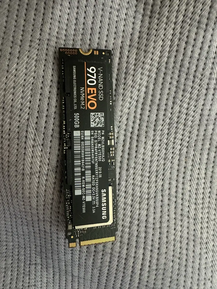 SAMSUNG 970Evo m.2 SSD 500GB 판매합니다