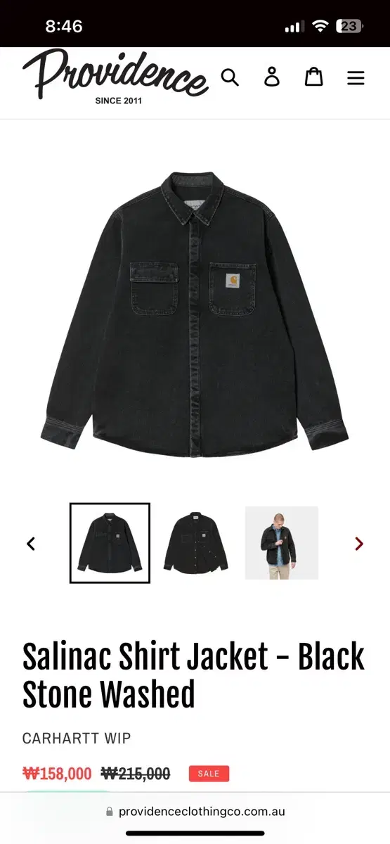 SALINAC SHIRT JACKET BLACK STONE WASHED