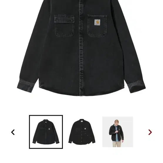 CARHARTTSALINACSHIRTJACKETBLACKSTONEWASH