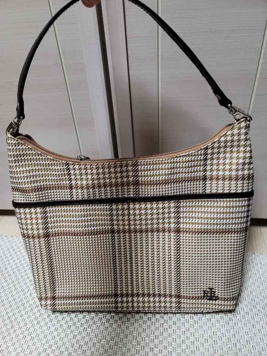 Polo Ralph Lauren Houndstooth Herringbone Brown Shoulder Bag Polo Ralph Lauren (Brand New)