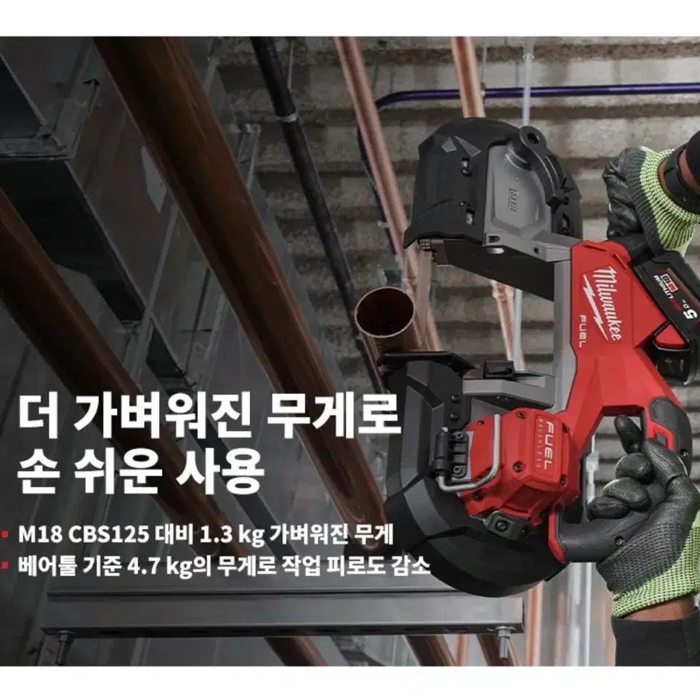 밀워키 공구 충전 밴드쏘 II  M18 FBS125-OCO [베어툴]