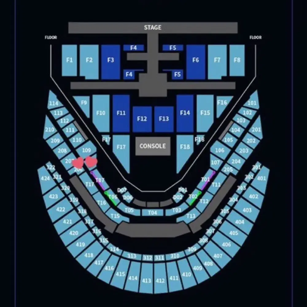 127 막콘 1층 콘서트 칠콘 108 구역