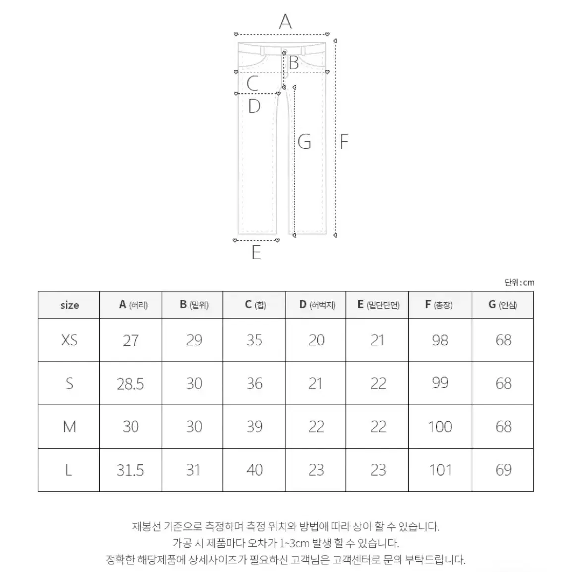 모디핏 부츠컷 슬림핏 하이웨스트 골반핏 데님팬츠 청바지 연청 S 교신가능