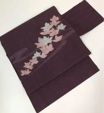 명주 나고야 오비 유수에 단풍 기모노