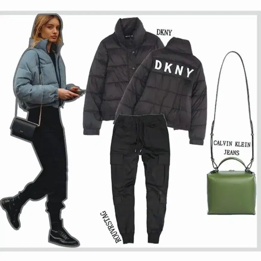 DKNY , 여성 푸퍼 패딩.