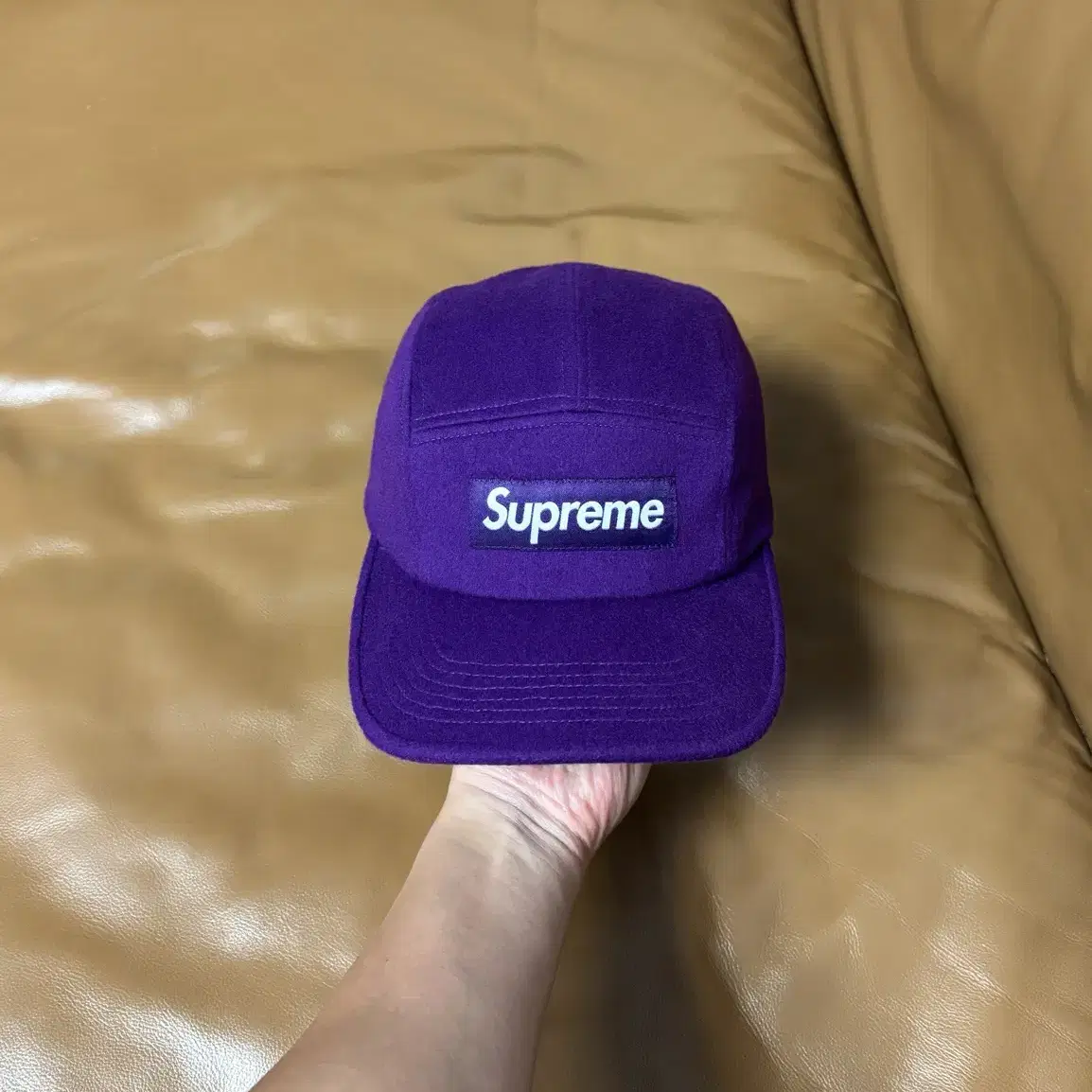 Supreme 슈프림 퍼플 캠프캡 모자 (Purple)