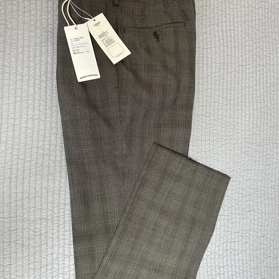 마티앤선즈 FOREVER SLACKS WOOLMATCHECK GRAY 1