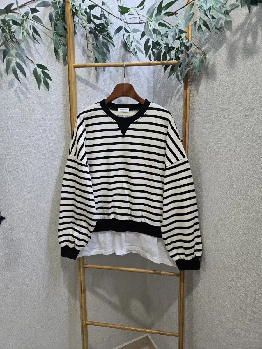 Striped Cotton Ruffle Top