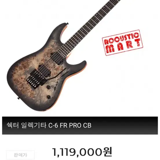 쉑터 C-6 FR PRO CB 일렉기타