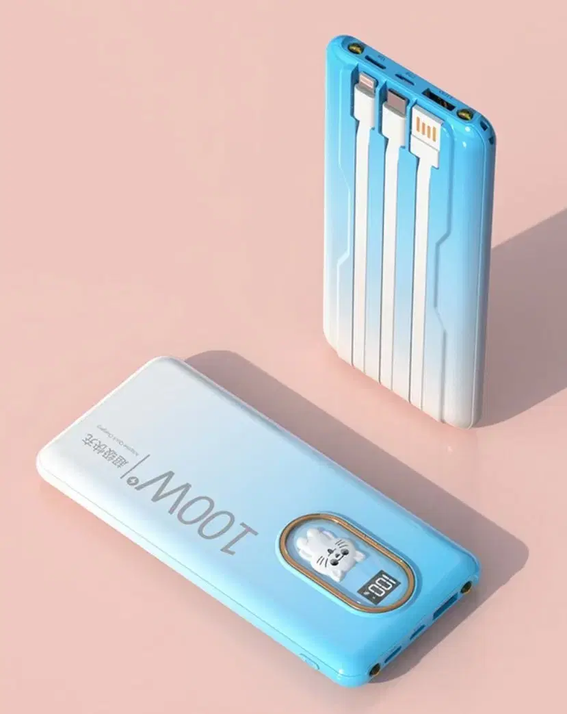 PYHO 초고속충전 미니 대용량보조배터리 일체형보조배터리 20000mAh