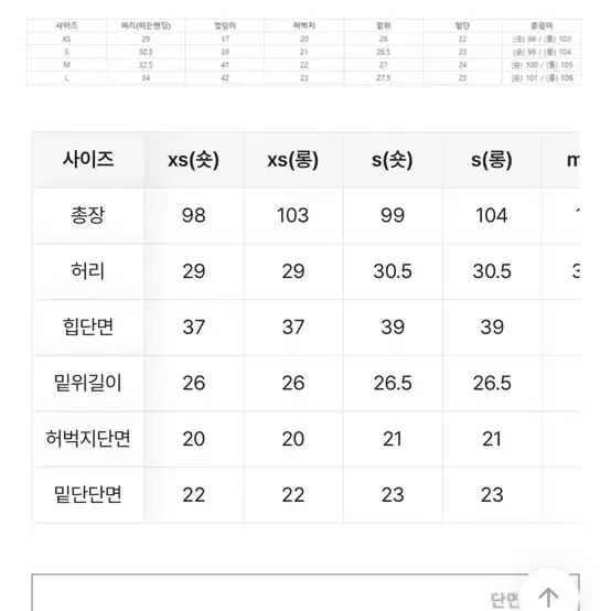 모던로브 로젝 브러쉬 부츠컷 데님 s 숏