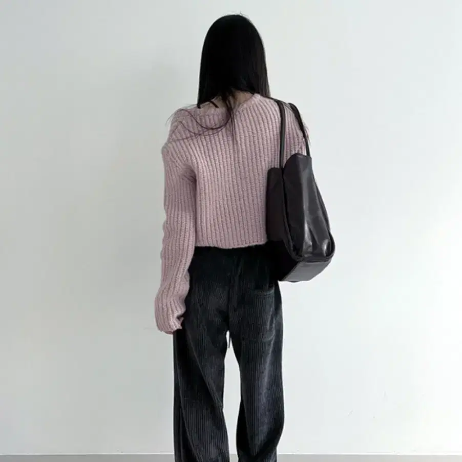 로웨어 leather big shoulder bag