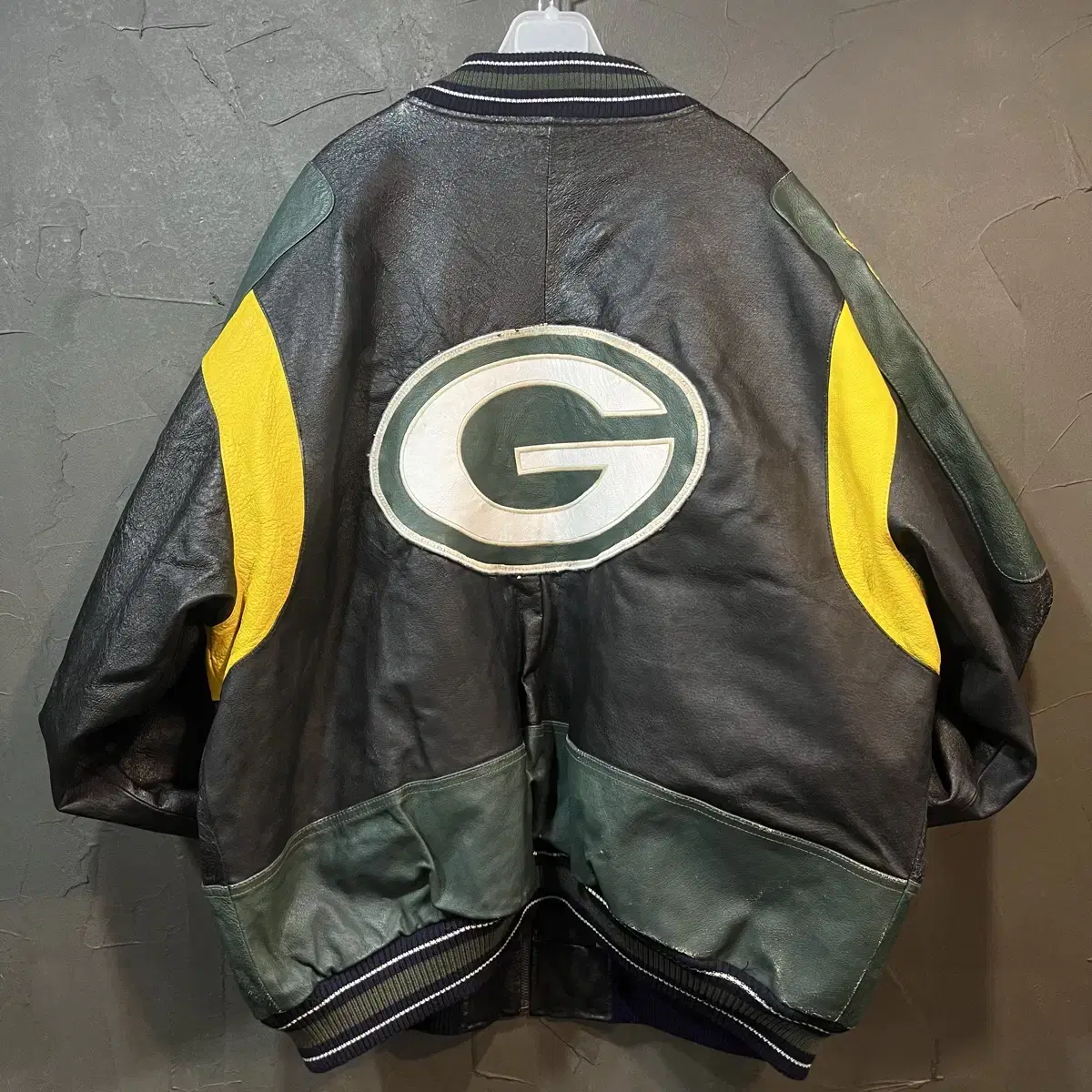 [XXL] G-III NFL PACKERS 풋볼 레더 바시티 자켓