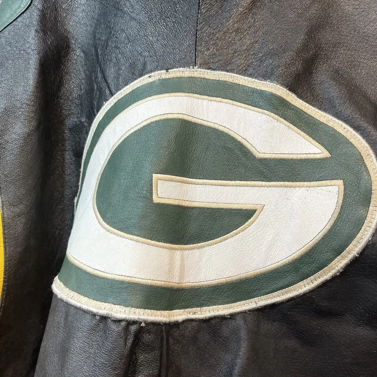 [XXL] G-III NFL PACKERS 풋볼 레더 바시티 자켓