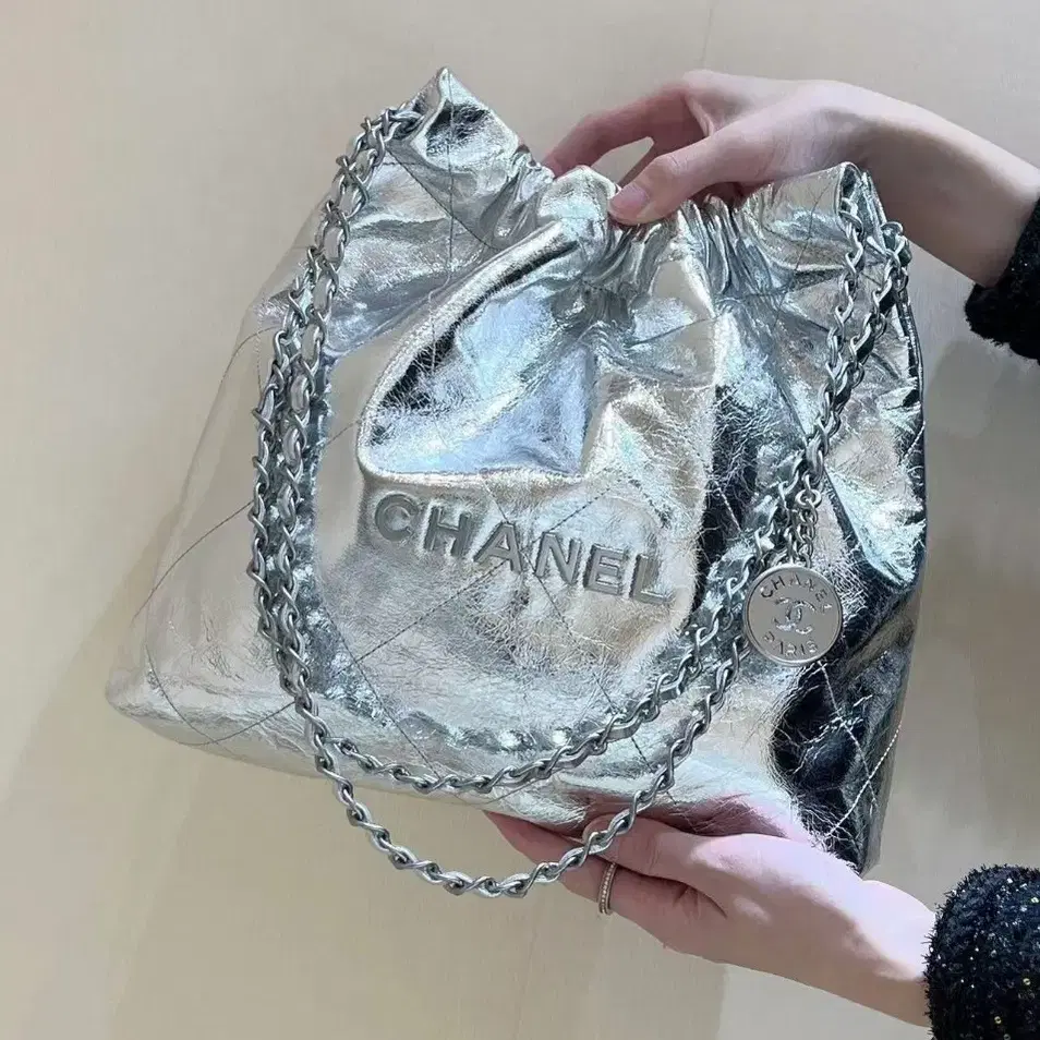 백화점 구매 CHANEL 채널스트링 숄더 토트37*35*7cm