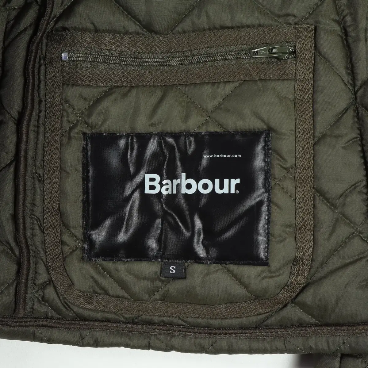 바버 BARBOUR 카키 퀼팅 자켓 S