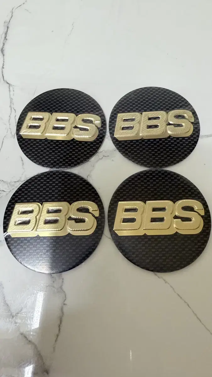 BBS 휠캡 스티커-56mm-블랙카본골드(새제품)