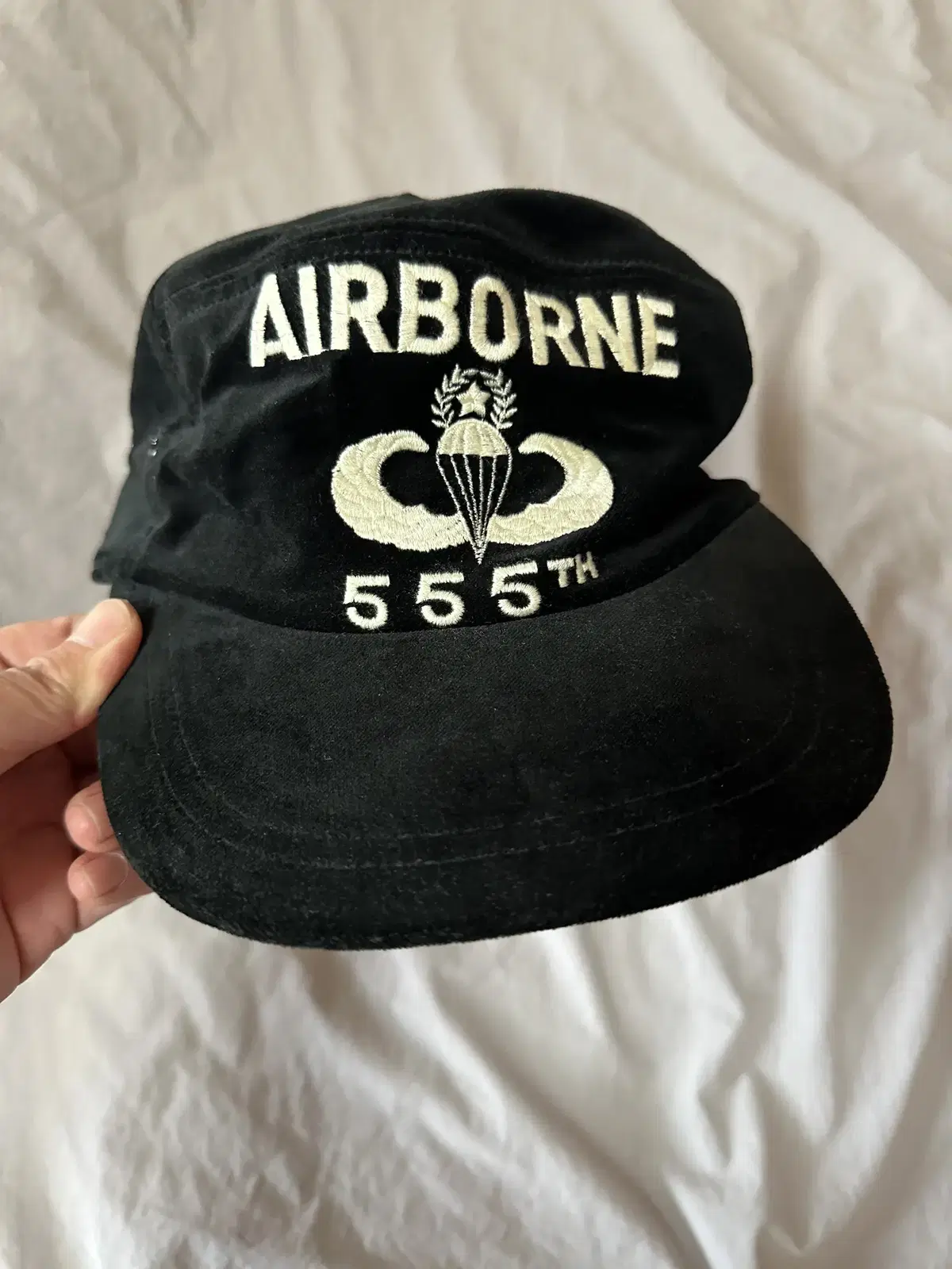 리얼맥코이 에어본 airborne 555th 모자