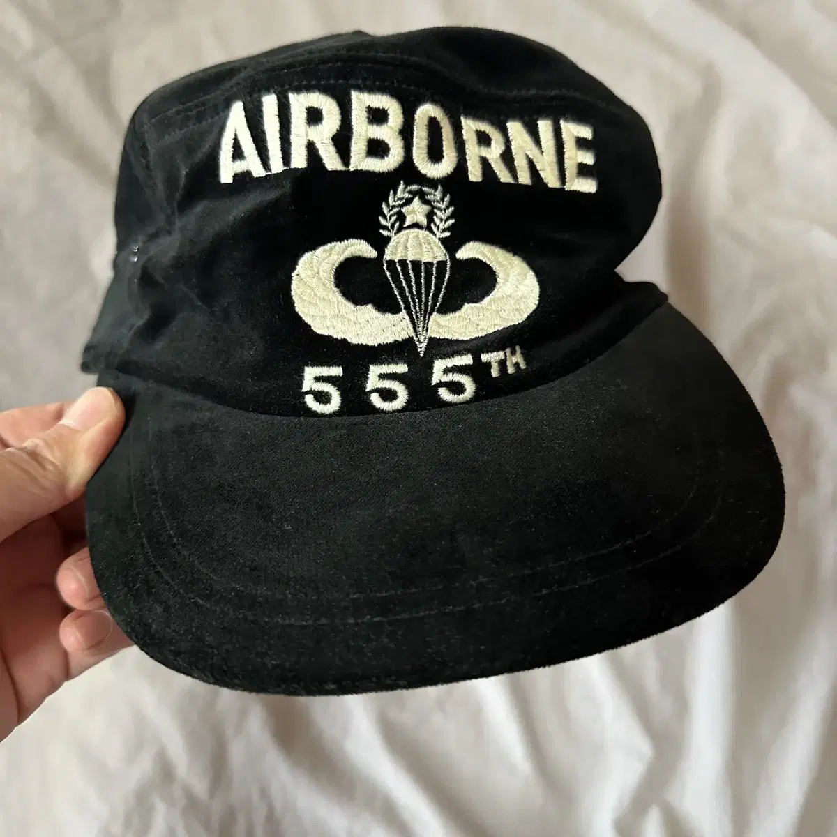 리얼맥코이 에어본 airborne 555th 모자