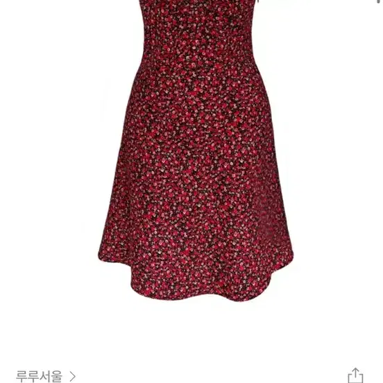 루루서울 red pansy dress