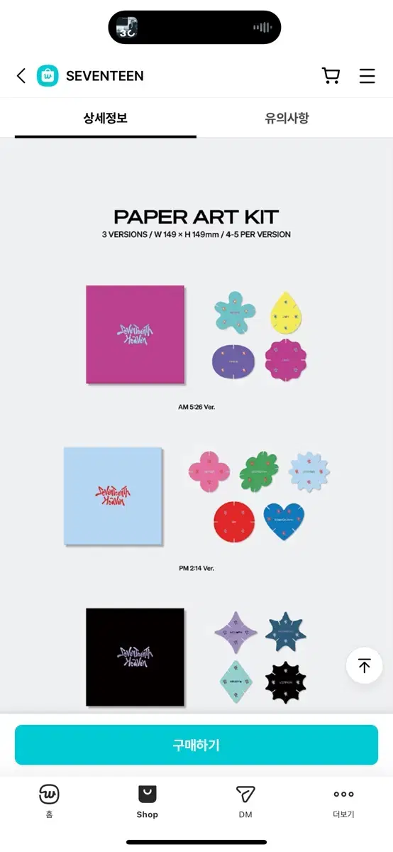 세븐틴 PAPER ART KIT