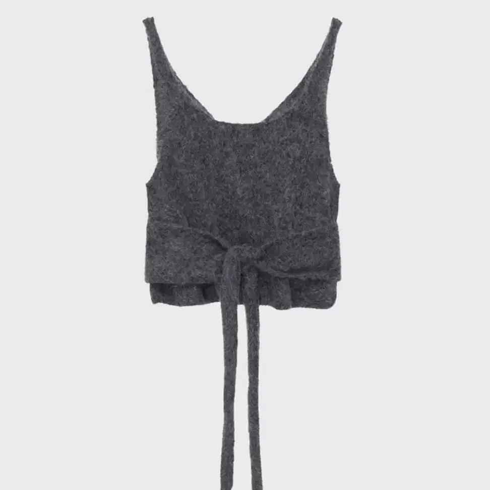 모노하 Alpaca wrap sleeveless knit 그레이